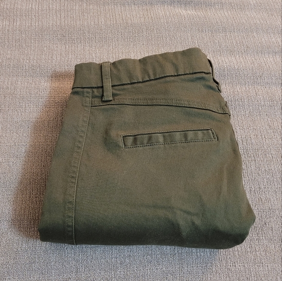 Gap Sculpt Seamed High Rise Holly Tencel Blend Olive Green Casual Pants Size 14 - Picture 7 of 8